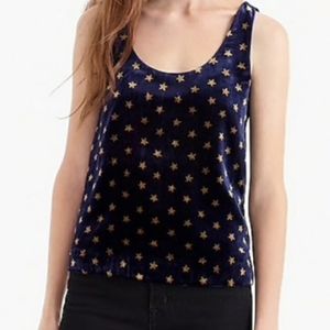 J crew velvet star tank